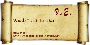 Vadászi Erika névjegykártya