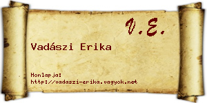 Vadászi Erika névjegykártya